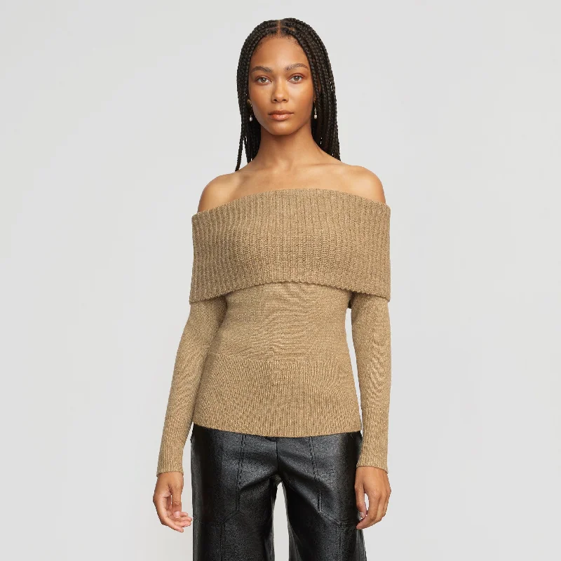 Kiana Ribbed Off-Shoulder Sweater