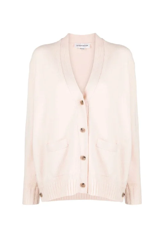 Victoria Beckham Double Layer Cardigan - Ivory